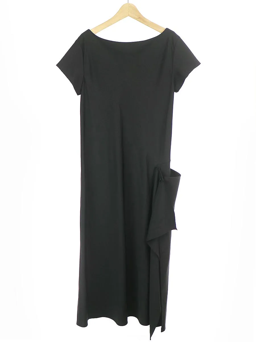 Yohji Yamamoto ヨウジヤマモト プリュスノアール 15AW ウールギャバロングワンピース