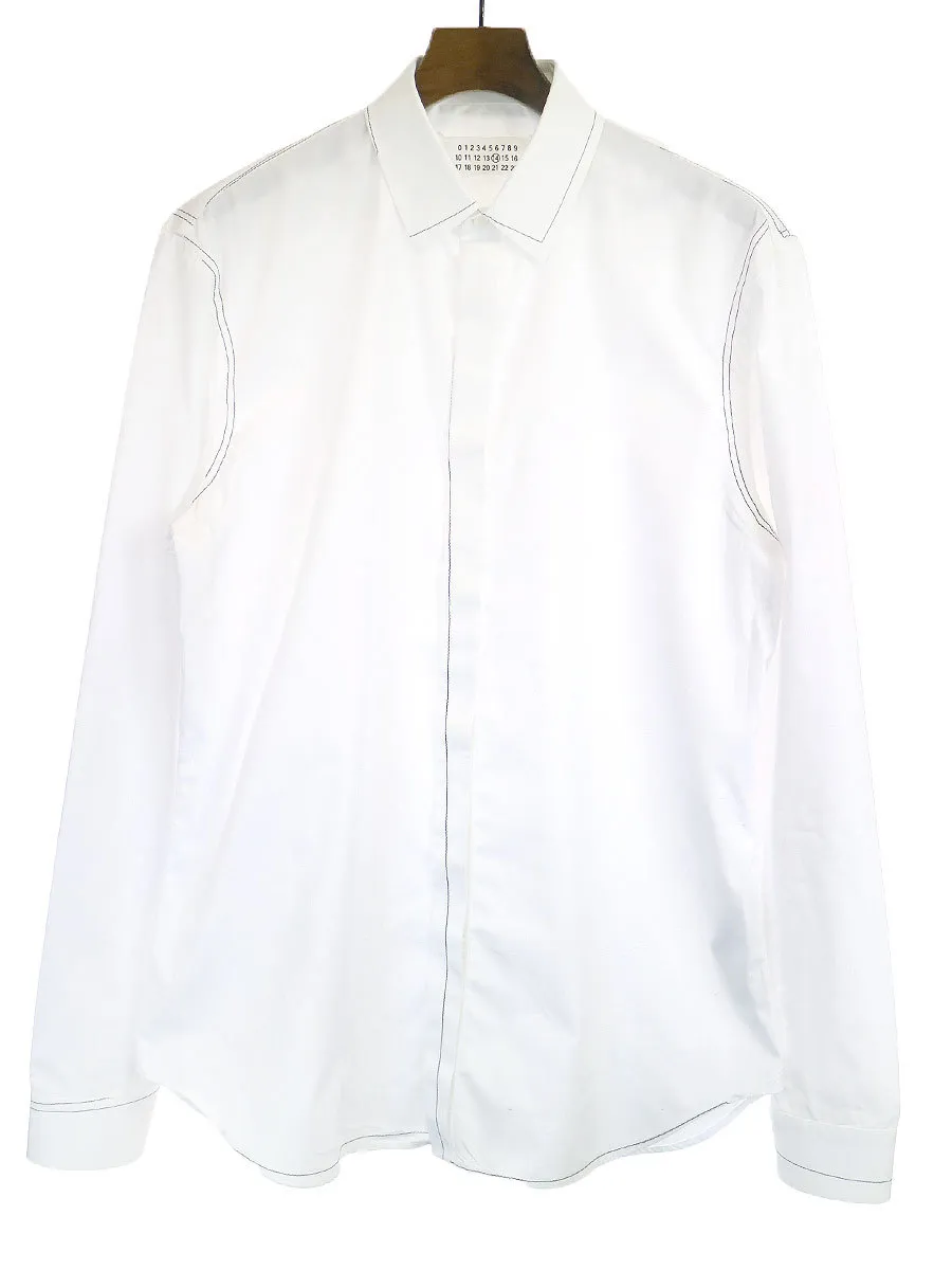 Maison Margiela メゾンマルタンマルジェラ14 17AW Stitch Shirt ステッチデザインロングスリーブシャツ