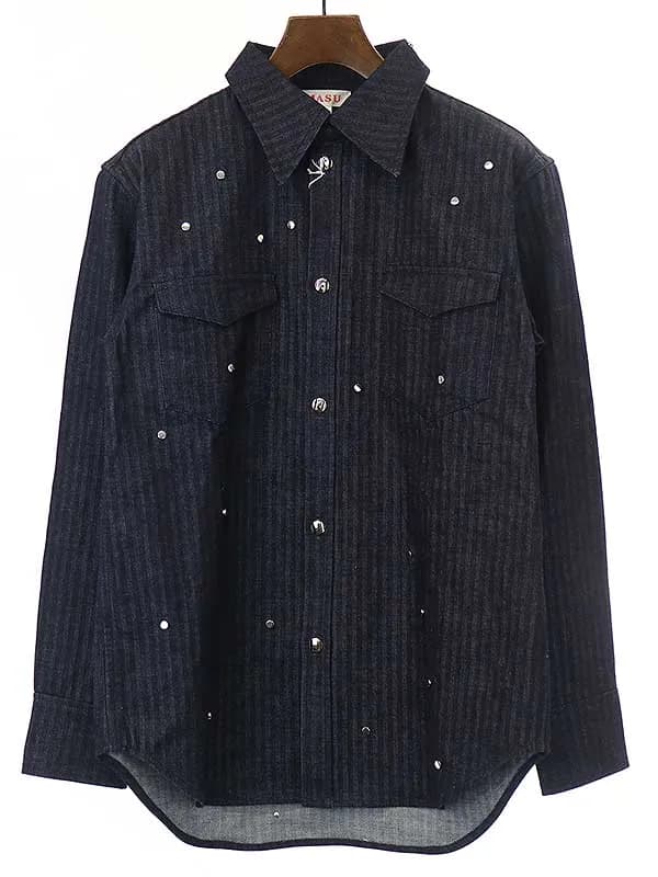 MASU エムエーエスユー 22SS STARDUST DENIM SHIRTS スタッズデニムシャツ