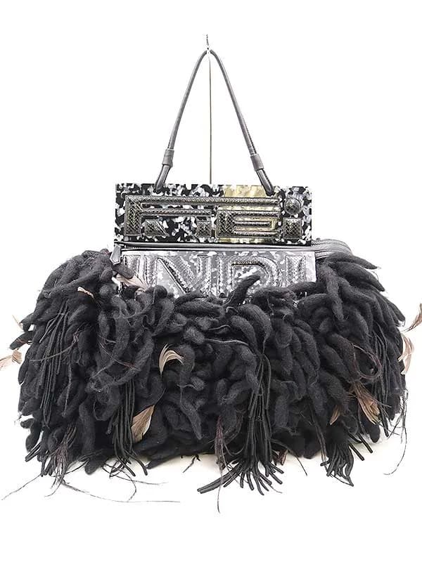 FENDI フェンディ 07AW フェザーハンドバッグ