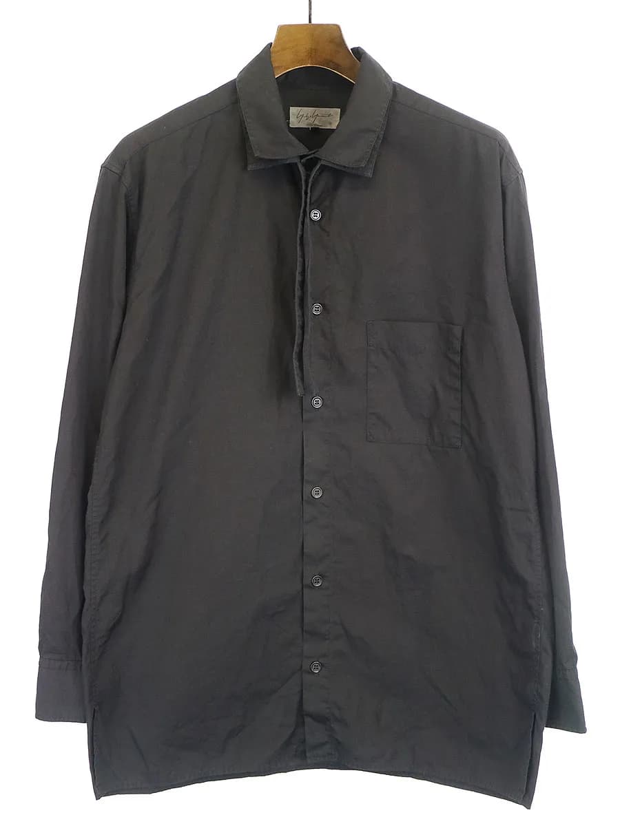 Yohji Yamamoto ヨウジヤマモト プールオム 17AW コットンブロードダブルカラーシャツ