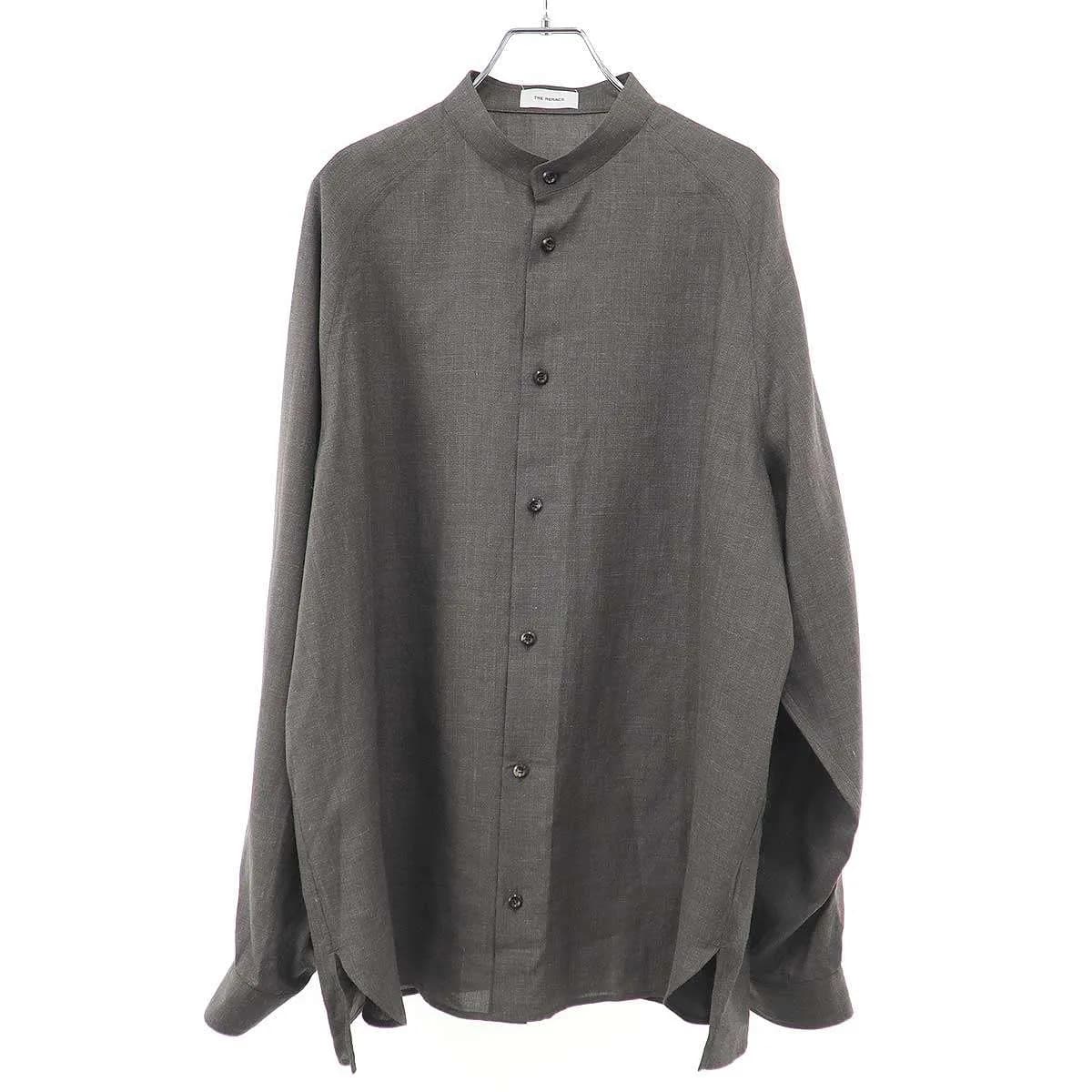 THE RERACS ザ リラクス 26SS BAND COLLAR RAGLAN CARDIGAN BLOUSE バンドカラーシャツ