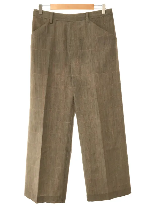 SUNSEA サンシー 20SS ANCIENT CHECK WIDE STRAIGHT PANTS チェックストレートパンツ