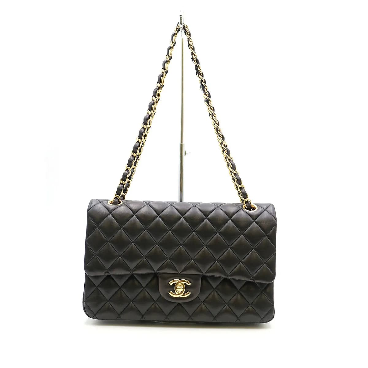 CHANEL CHANEL マトラッセ25 ラムスキンダブルフラップチェーンショルダーバッグ