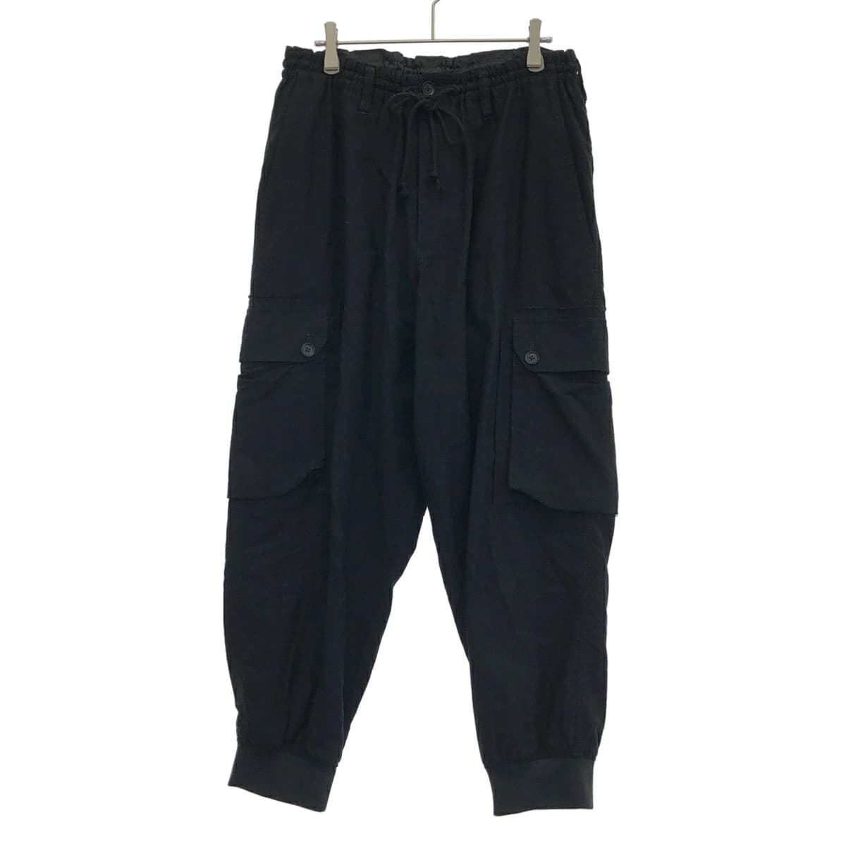 Yohji Yamamoto グラウンド ワイ 25SS COTTON TWILL STANDARD RIBBED HEM CARGO コットンツイルリブカーゴパンツ GP-P07-002