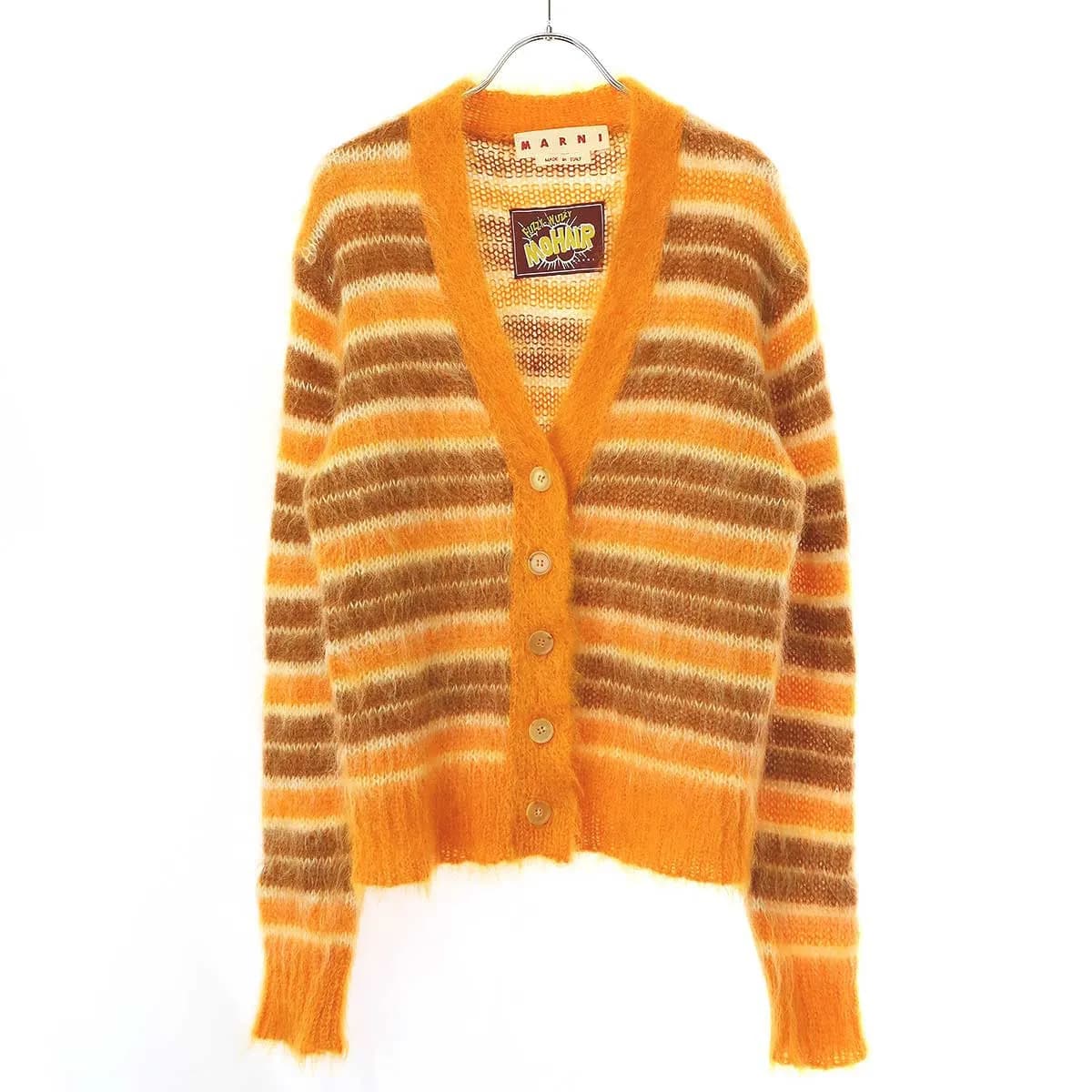 MARNI マルニ 23SS モヘアボーダーカーディガン