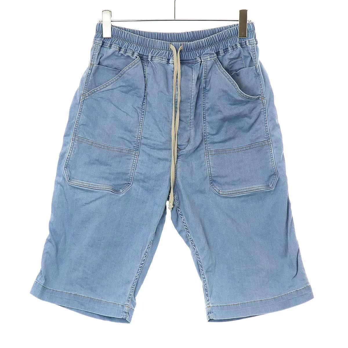 Rick Owens ダークシャドウバイリックオウエンス 20SS MT DRAWSTRING SHORTS ストレッチデニムサルエルショートパンツ