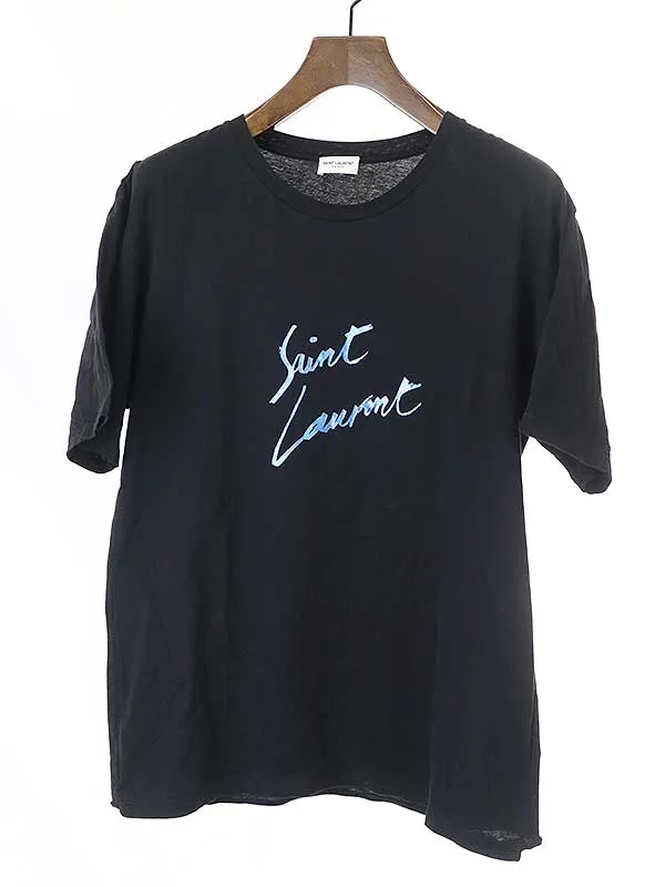 SAINT LAURENT サンローラン パリ 18SS ロゴプリントオーバーサイズTシャツ