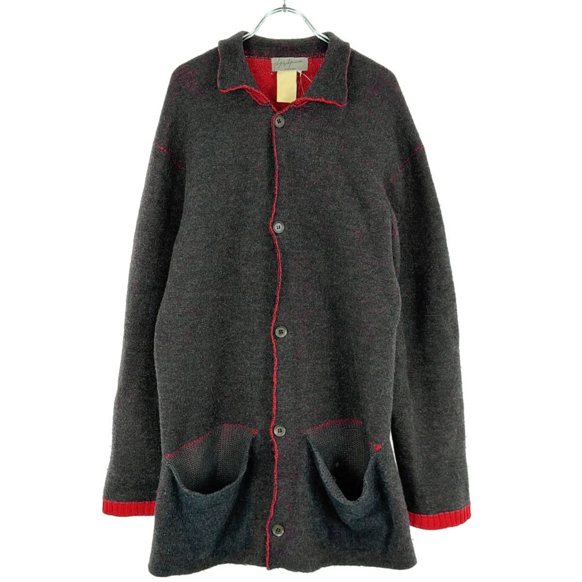 Yohji Yamamoto ヨウジヤマモト プールオム 2003AW ダブルフェイスニットコート