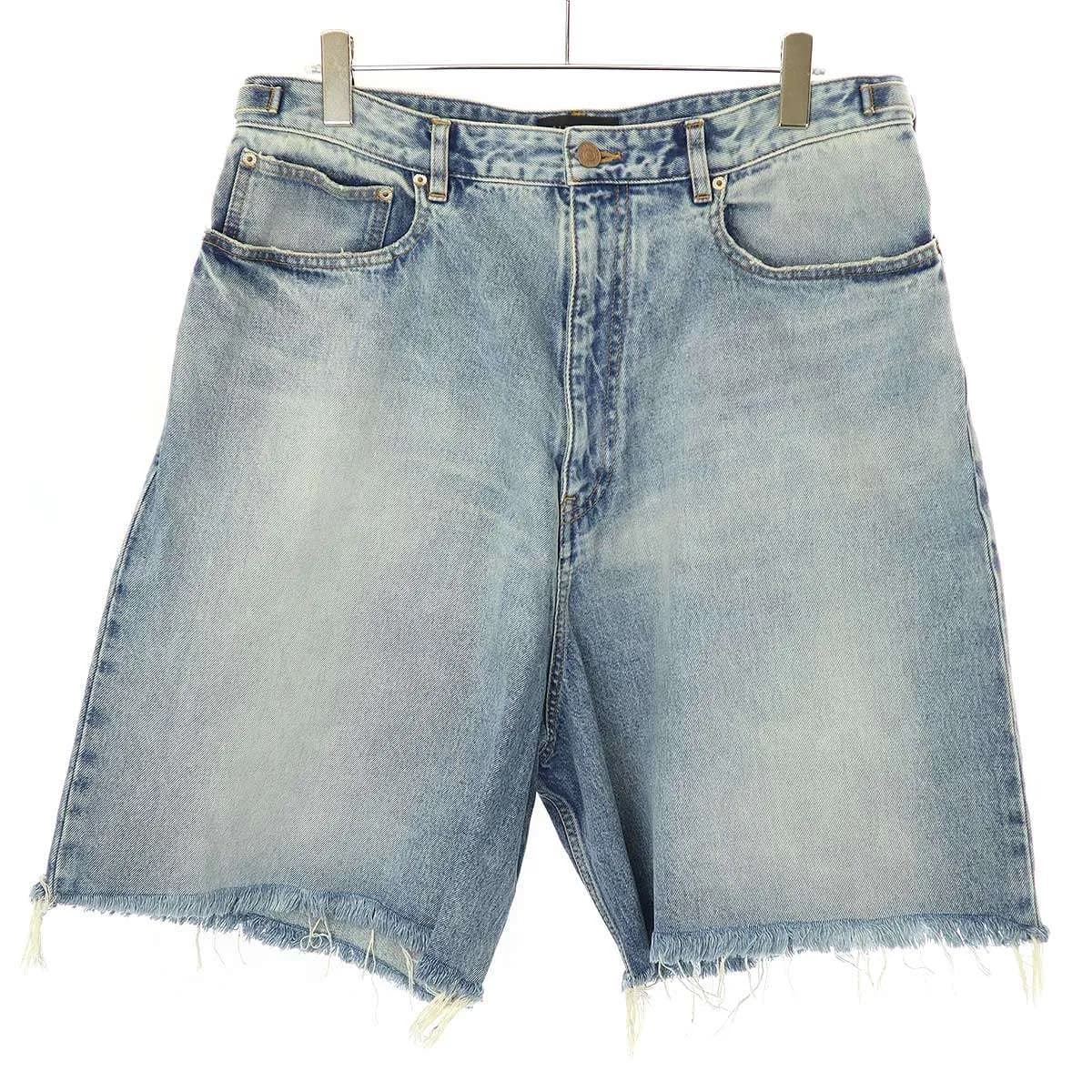 BALENCIAGA バレンシアガ Skater Shorts ダメージ加工 バギーデニムショーツ