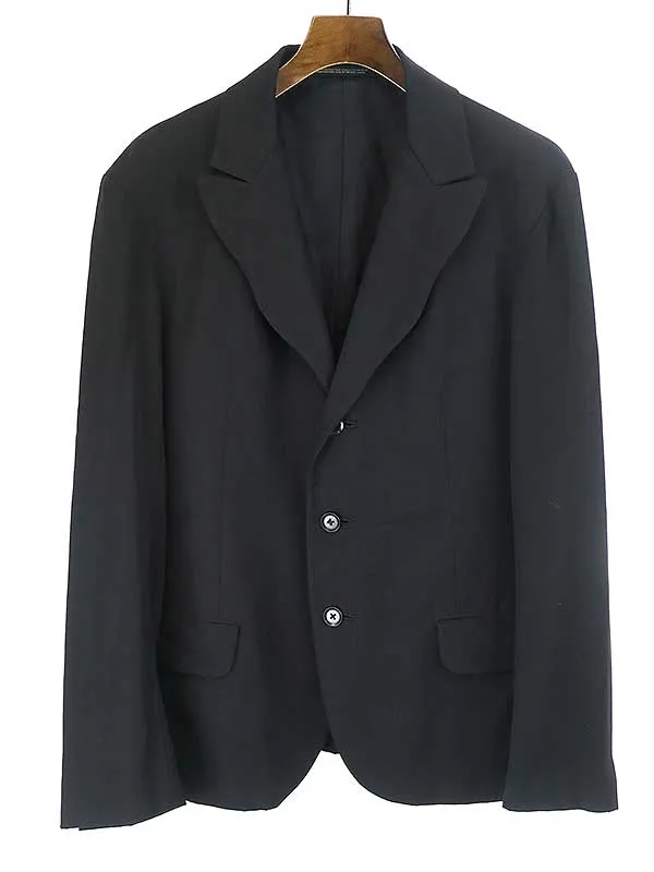Yohji Yamamoto ヨウジヤマモトプールオム 14SS ウールギャバジン3Bテーラードジャケット