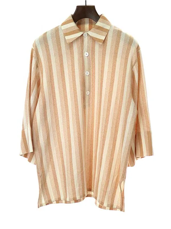 JIL SANDER ジルサンダー 22SS オーバーサイズストライプポロシャツ