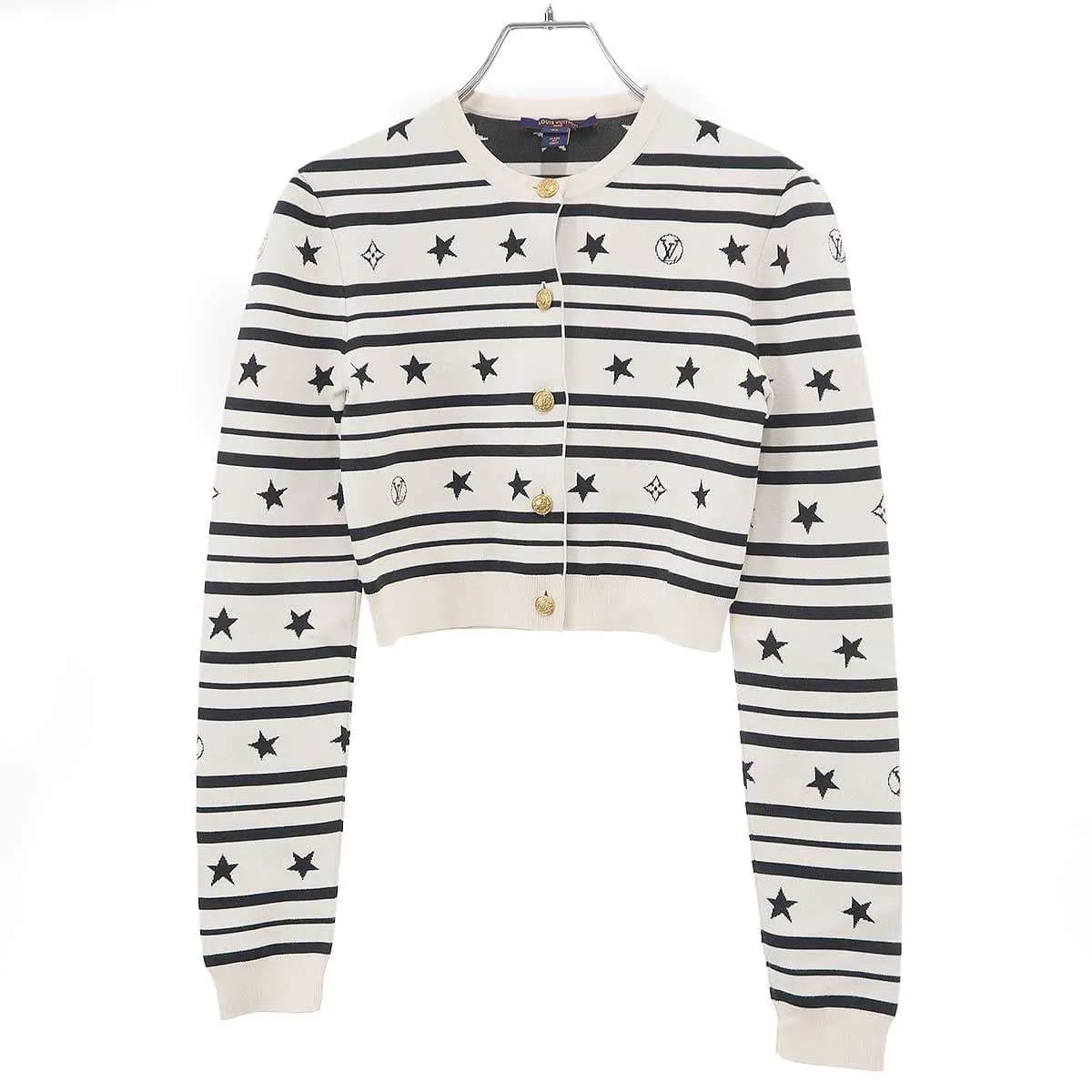 LOUIS VUITTON ルイヴィトン 22AW LVサマースターダストクロップドニットカーディガン RW222W PN0 FNKC06