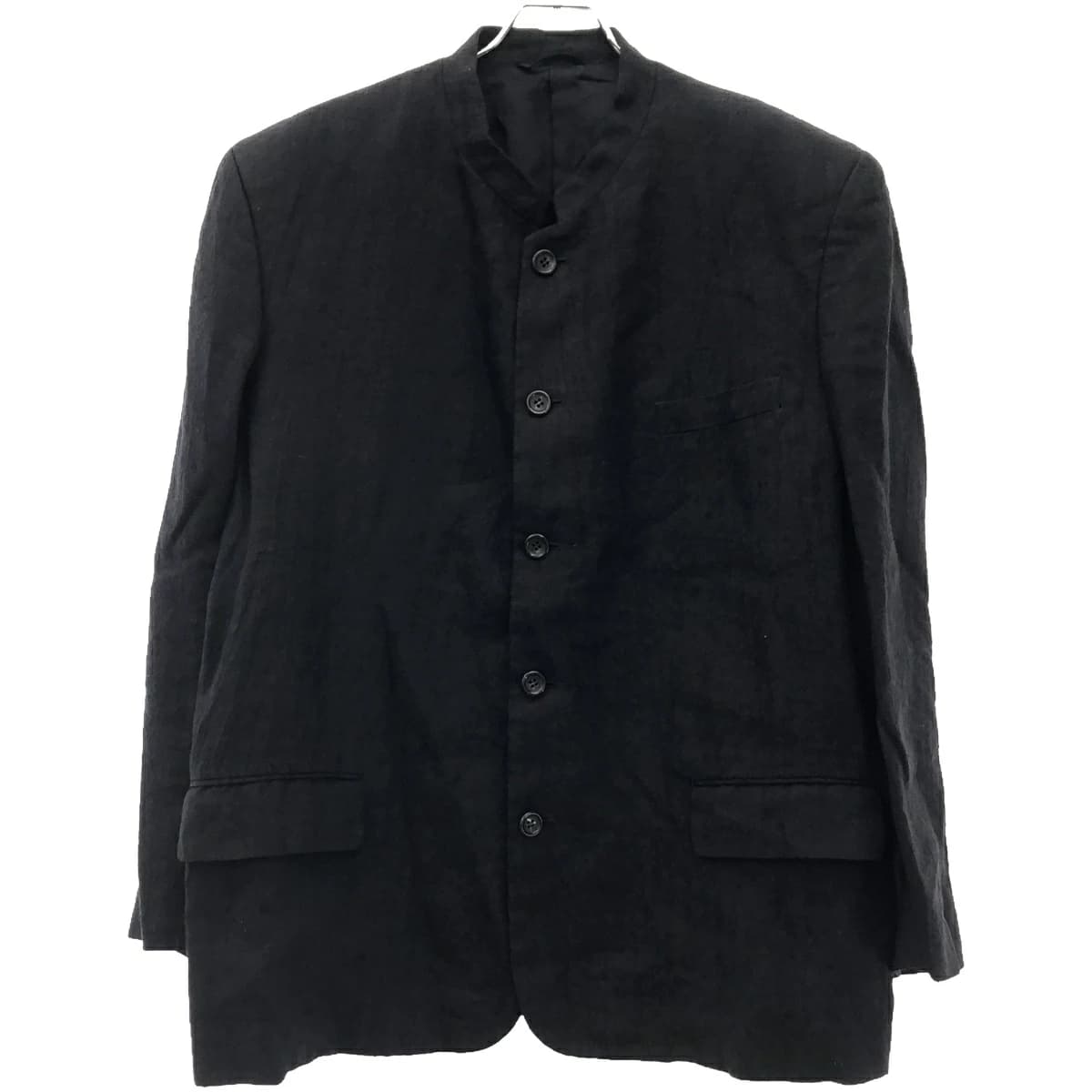 COMME des GARCONS コムデギャルソンオム 80's 総柄ジャガードリネンスタンドカラージャケット