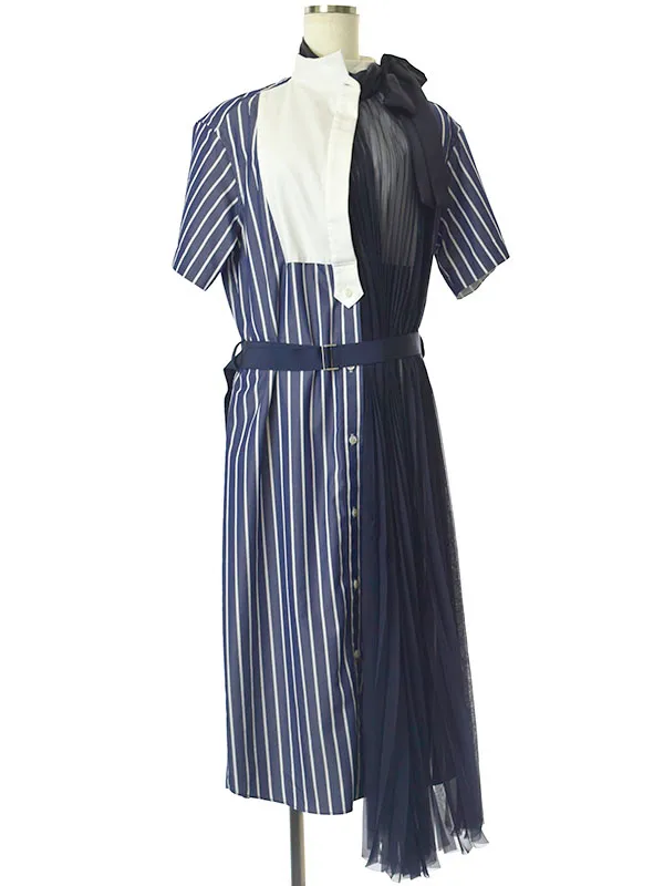 sacai サカイ 21SS Cotton Poplin Dress ストライプコットンポプリンシャツドレス