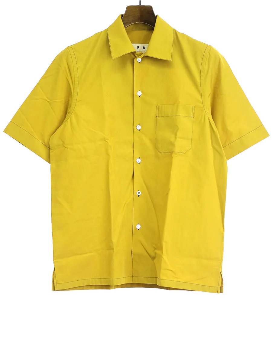 MARNI マルニ 19SS コットンオープンカラー半袖シャツ
