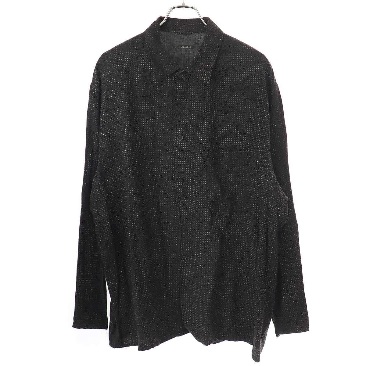 AURALEE オーラリー 24AW SMOOTH SOFT SWEAT POLO ロングスリーブニットポロシャツ A24AP02BW