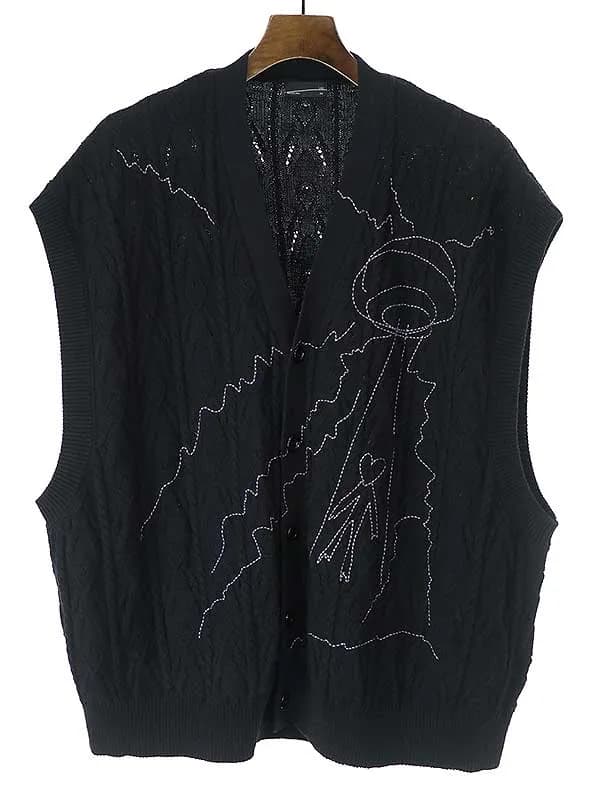 LAD MUSICIAN ラッドミュージシャン 21SS BIG VEST コットンニットベスト