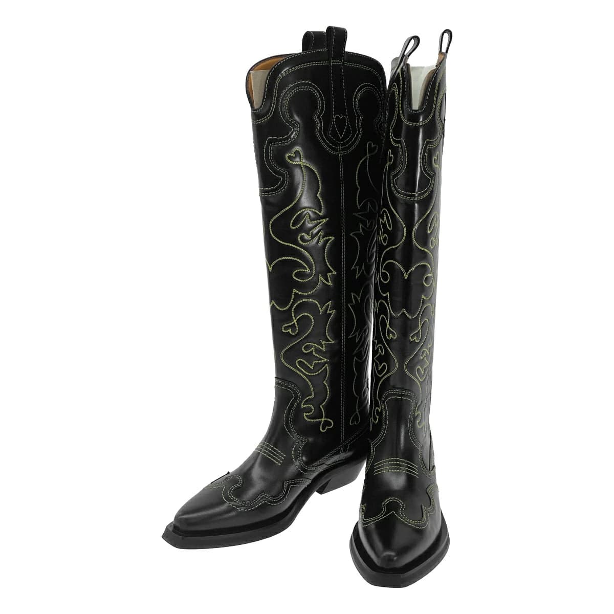 GANNI ガニー Embroidered Western Boot エンブロイダリーロングウエスタンブーツ S1859