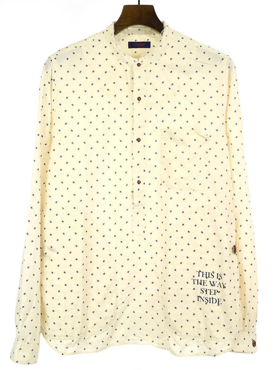 UNDERCOVER アンダーカバー 16SS カディPOエンブレム総柄プルオーバーシャツ