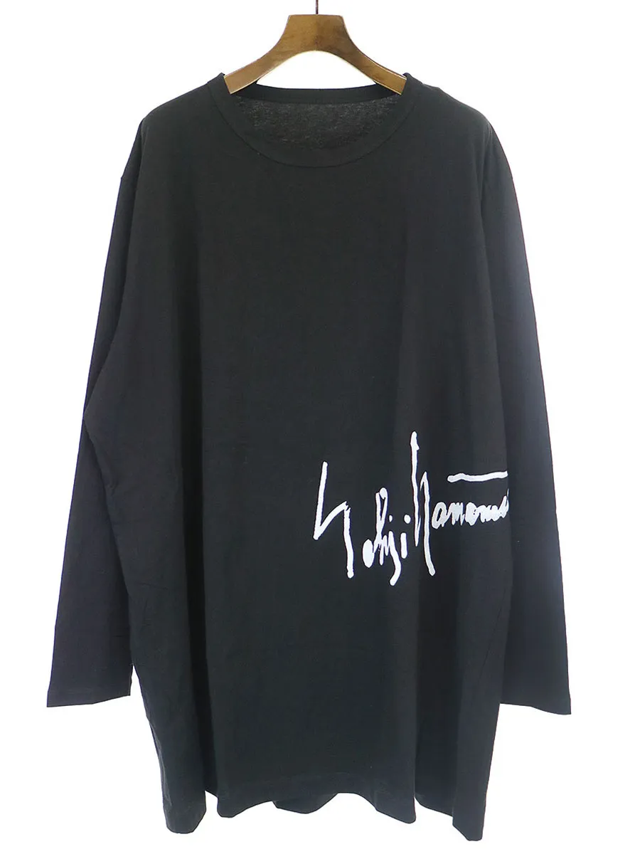 Yohji Yamamoto グラウンド ワイ 18AW ジャンボ YY手書きロゴカットソー
