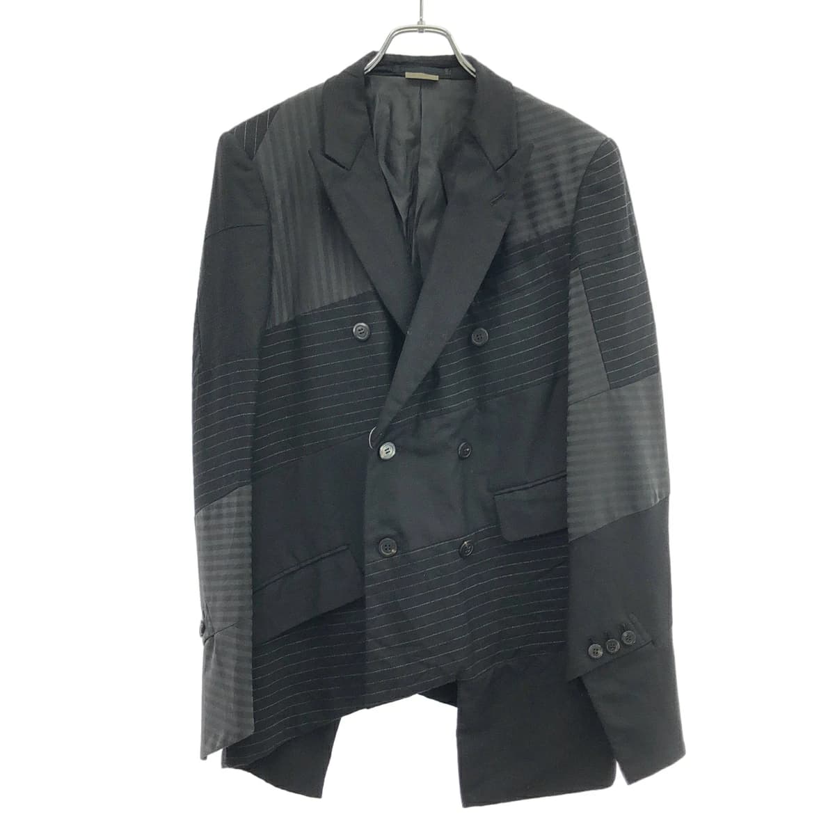COMME des GARCONS コム デギャルソンオムプリュス 15AW 螺旋パッチワークダブルブレザージャケット PP-J063