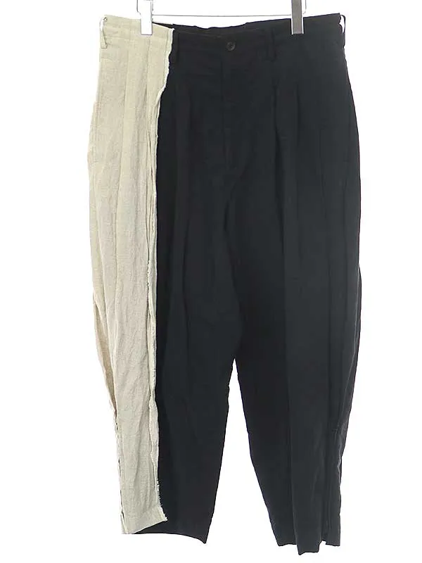 Yohji Yamamoto ヨウジヤマモト プールオム 22SS 生成切脇ファスナーパンツ