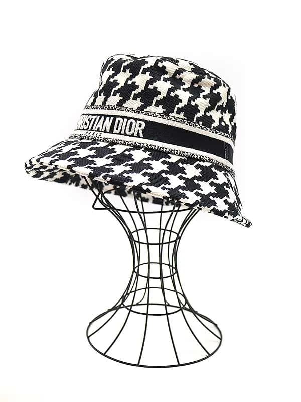 Dior HOMME クリスチャンディオール 30 MONTAIGNE SMALL BRIM BUCKET HAT 千鳥柄バケットハット