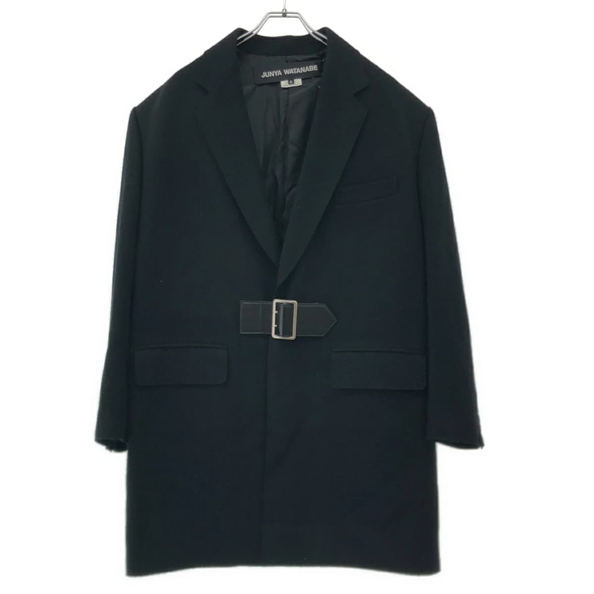 COMME des GARCONS ジュンヤワタナベ コムデギャルソン 24AW フェイクレザーパネルウールメルトンチェスターコート JN-J026