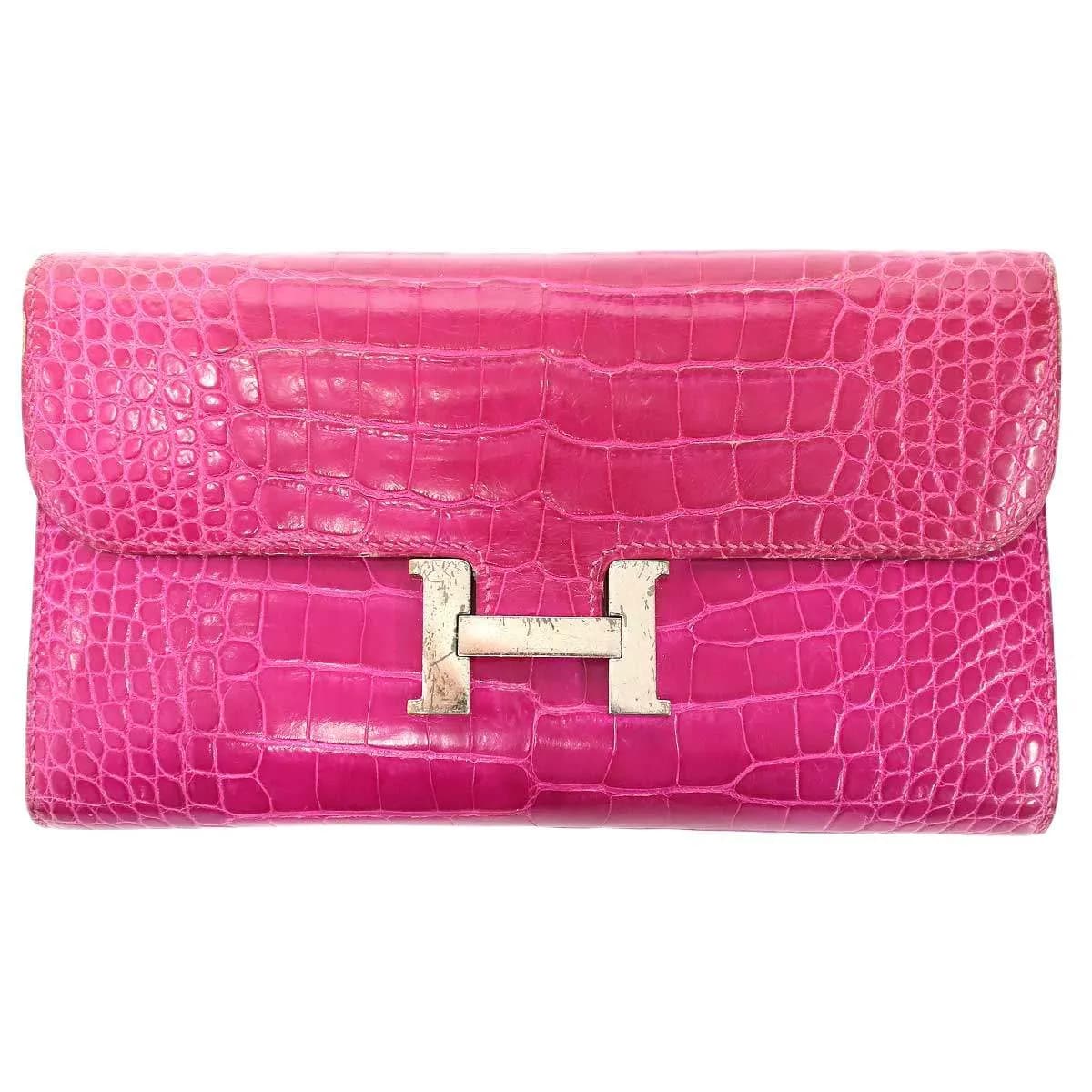 HERMES エルメス Constance Long Wallet Alligator コンスタンス アリゲーターレザーロングウォレット 長財布