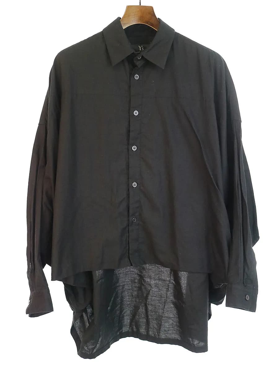 Y's ワイズ 20AW BORN PRODUCT LAREYED BIG BLOUSE ブラウス