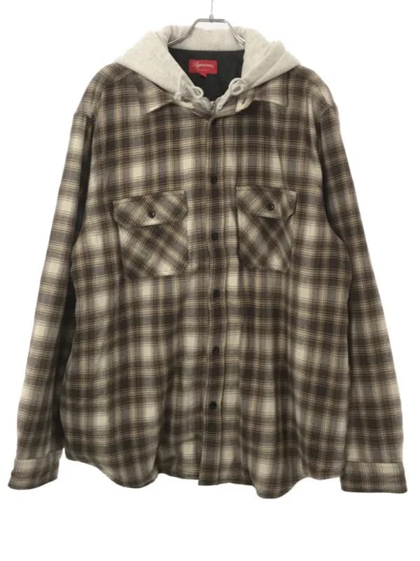 Supreme シュプリーム 21AW Hooded Flannel Zip Up Shirt フーデッドフランネルチェックシャツ