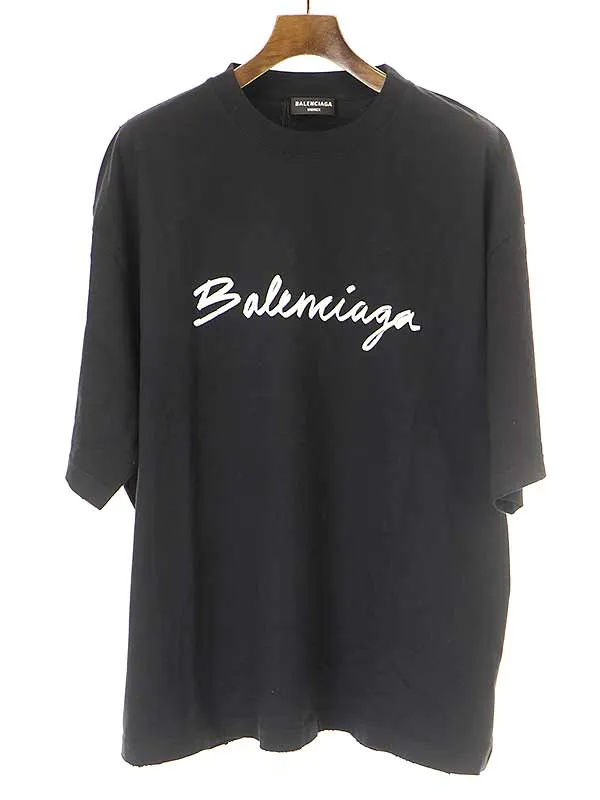 BALENCIAGA バレンシアガ 22AW シグネチャーロゴペイントダメージ加工オーバーサイズTシャツ