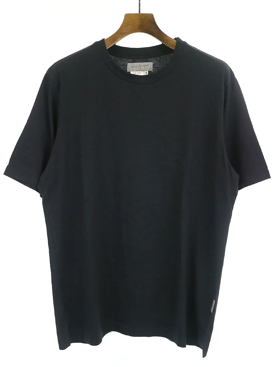 Yohji Yamamoto ヨウジヤマモト プール オム スモールタブプレーンTシャツ