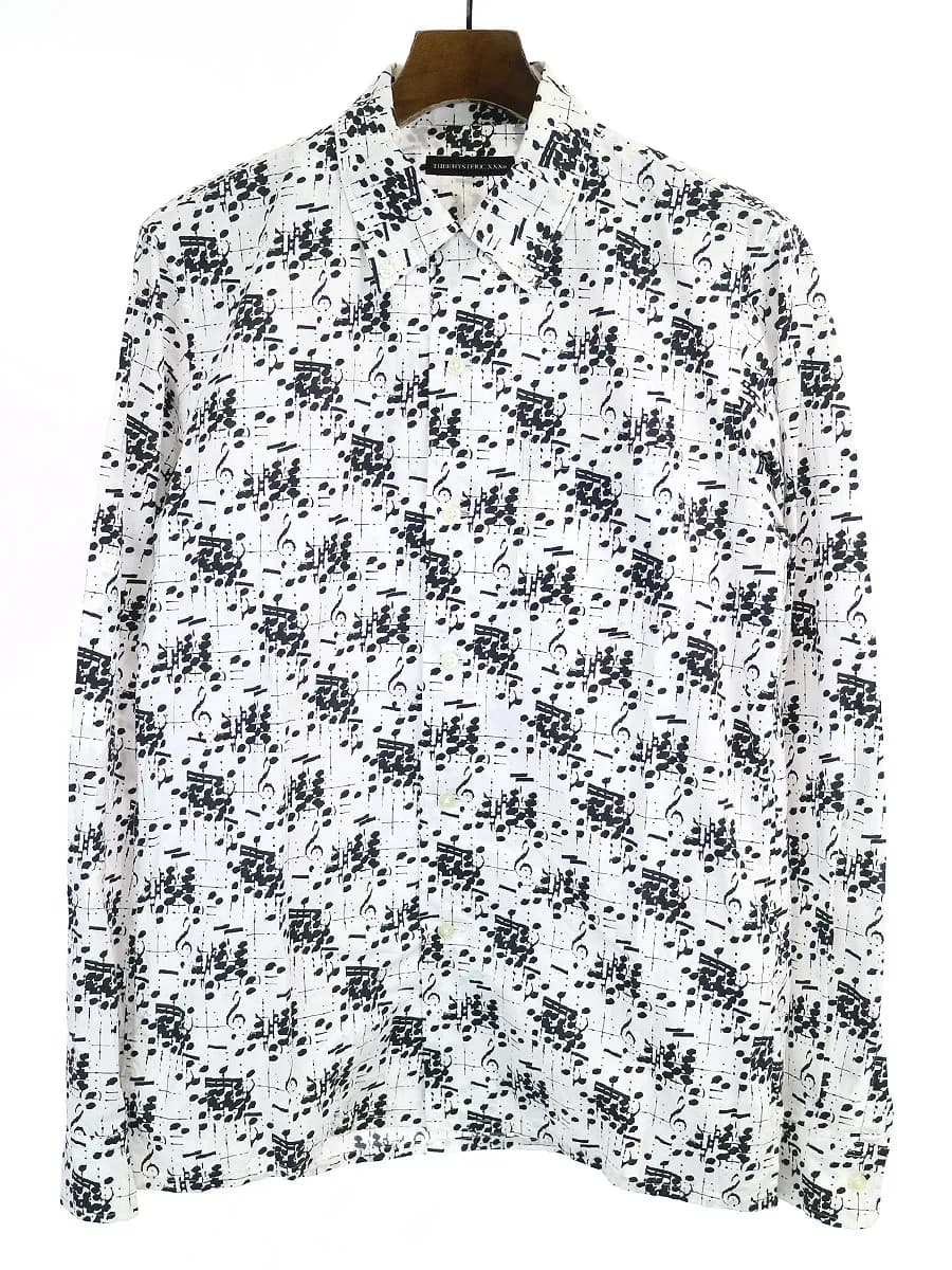 HYSTERIC GLAMOUR ジィ ヒステリック トリプルエックス 音符プリントボタンダウンシャツ
