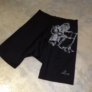 Yohji Yamamoto Yohji Yamamoto POUR HOMME 16SS ウールギャバジンデッサンスカルプリントサルエルパンツ