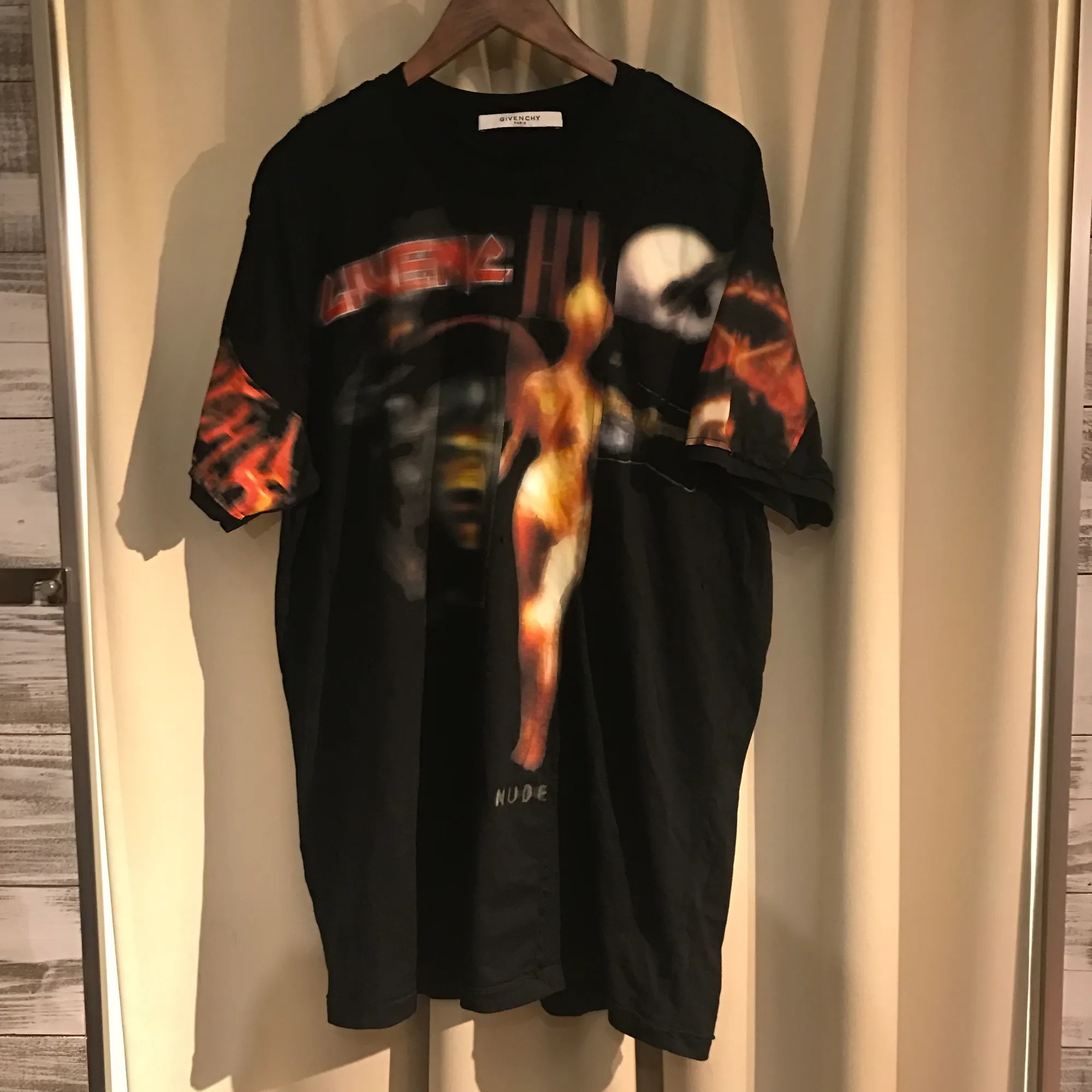 GIVENCHY GIVENCHY 16AW デストロイ再構築プリントTシャツ