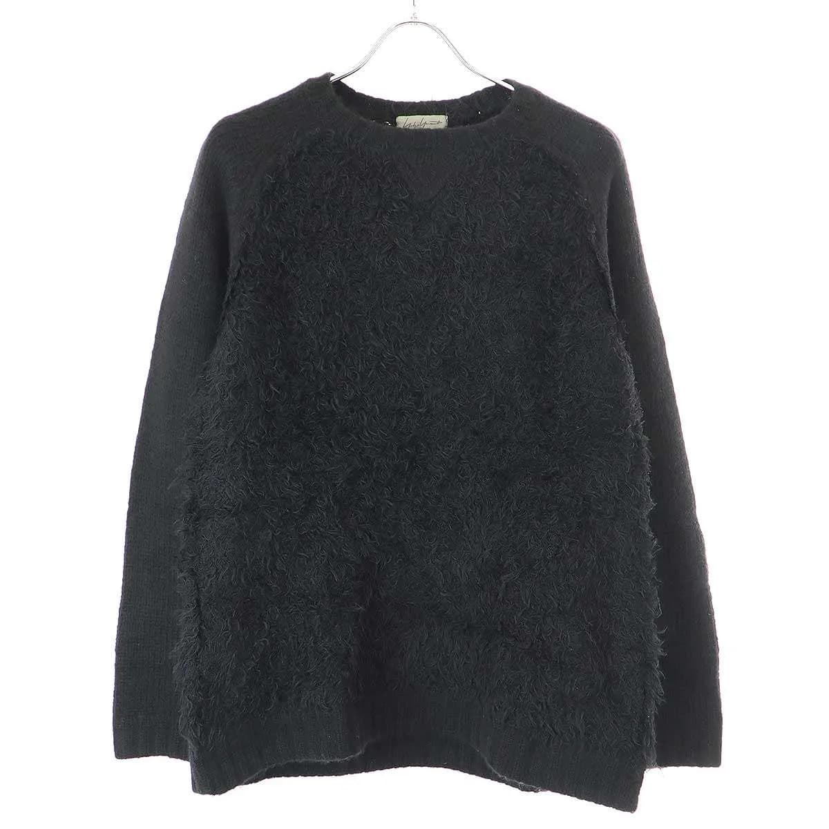 Yohji Yamamoto ヨウジヤマモト プールオム 13AW マルチファブリックジャギーデザインニットセーター HQ-K11-189