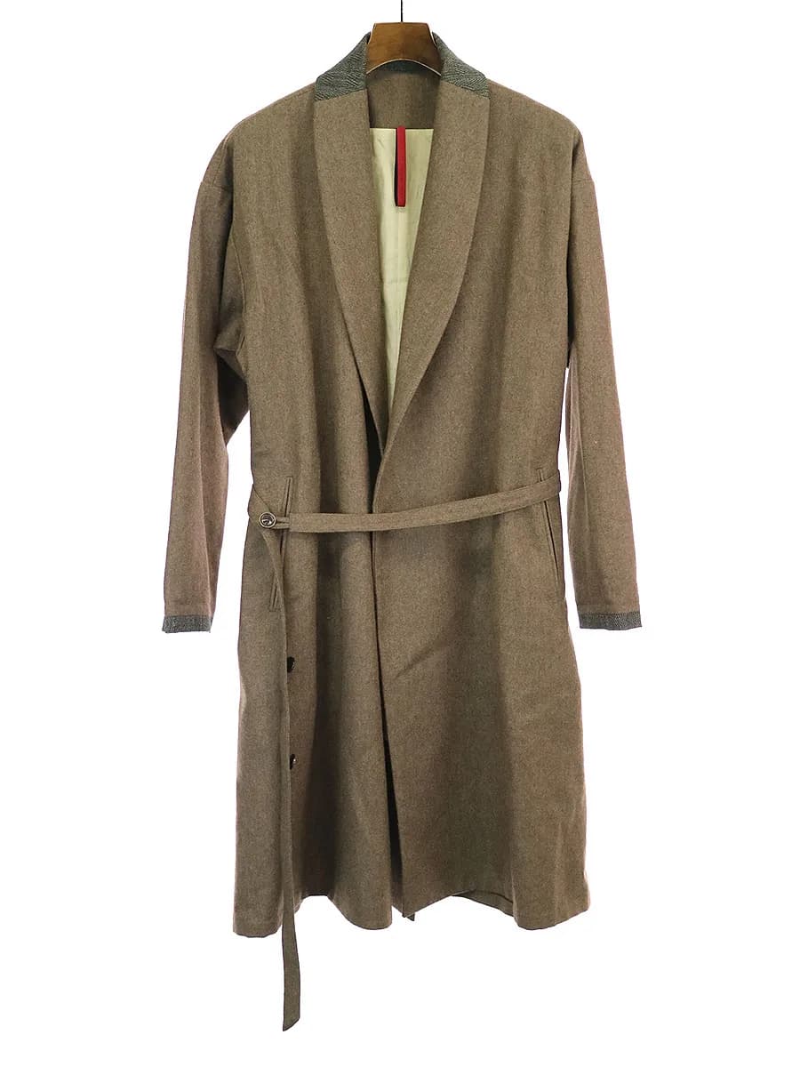 YANTOR ヤントル 16AW ショールカラーウールガウンコート