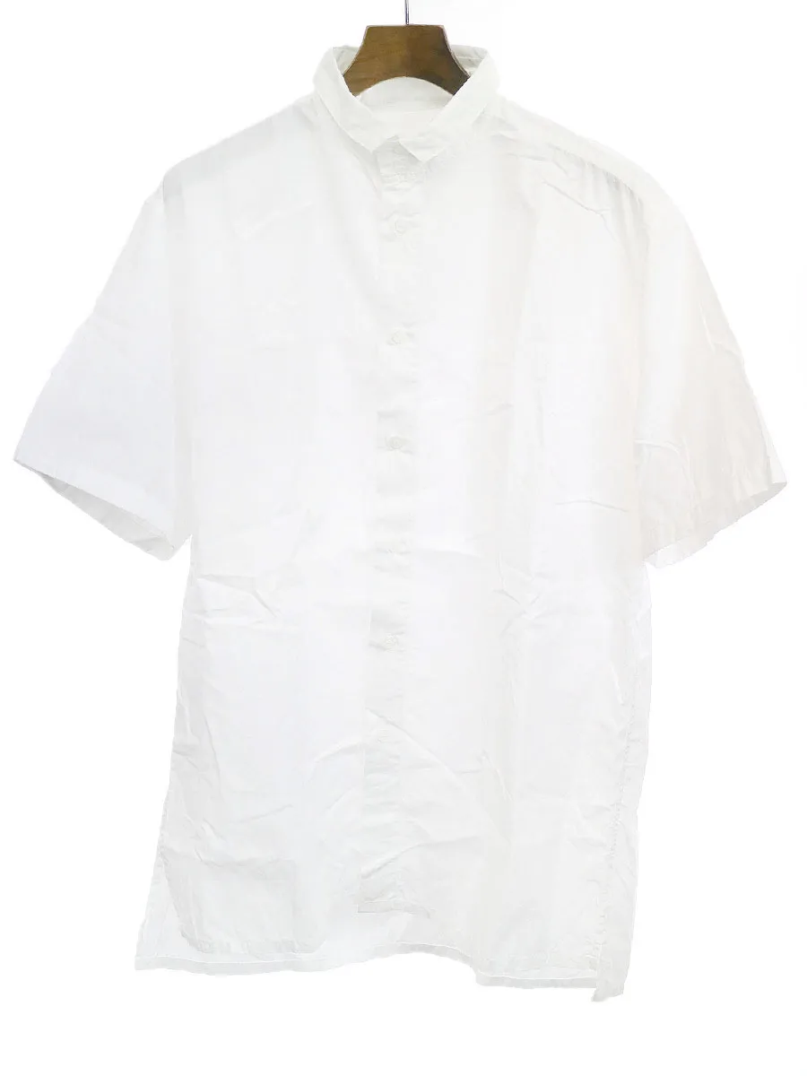 Yohji Yamamoto ヨウジヤマモトプールオム コットン半袖シャツ