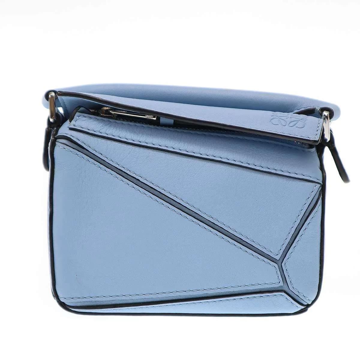 LOEWE ロエベ PUZZLE NANO ナノパズルチェーンショルダーバッグ A510U98X01 ブルー