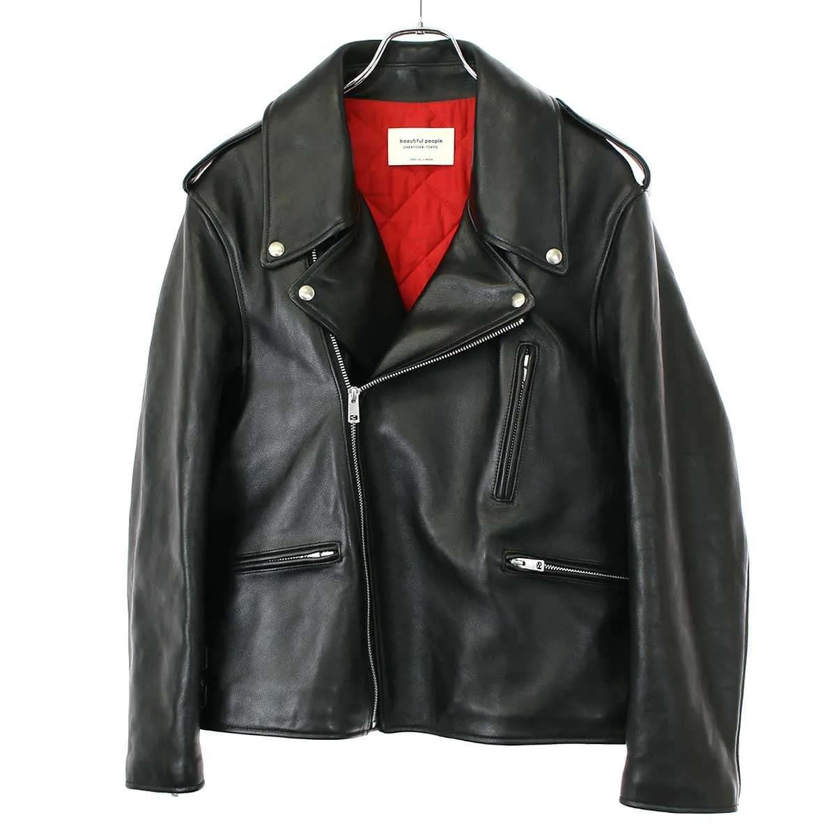 beautiful people ビューティフルピープル 24SS about Chrome Free Leather オーバーサイズライダースジャケット 1425402003