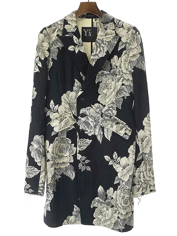 Y's ワイズ 14AW フラワーゴブランロングジャケット