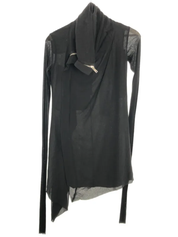 Rick Owens リックオウエンス ニット切替ハイネックシルクロングジャケット