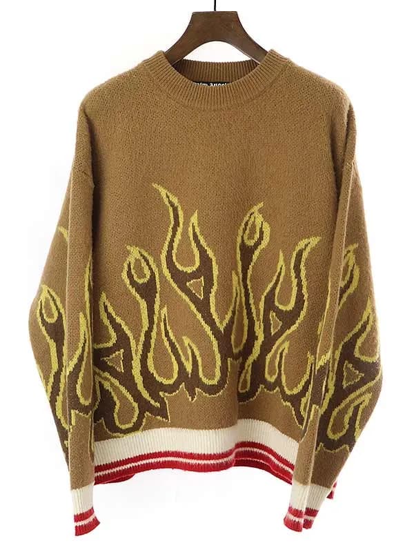 Palm Angels パームエンジェルス 22AW フレイムウールニットセーター