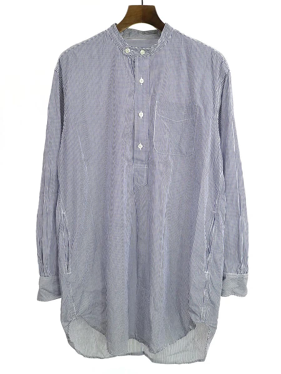 Engineered Garments エンジニアードガーメンツ ストライプ柄オーバーサイズバンドカラーシャツ