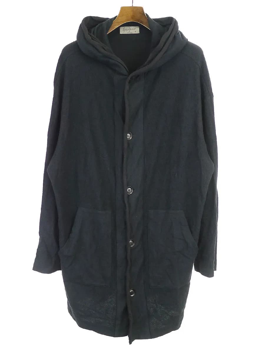 Yohji Yamamoto ヨウジヤマモト プールオム 18SS 裏毛ダブルフェイスロングパーカー