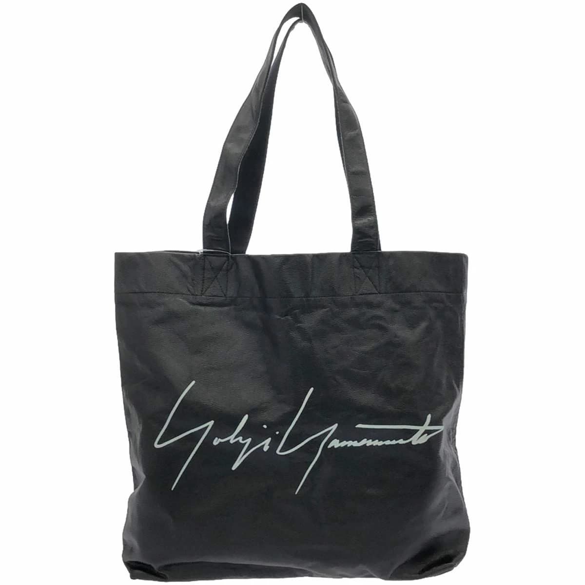 Yohji Yamamoto ヨウジヤマモト ノベルティ シグネチャーロゴカウレザートートバッグ