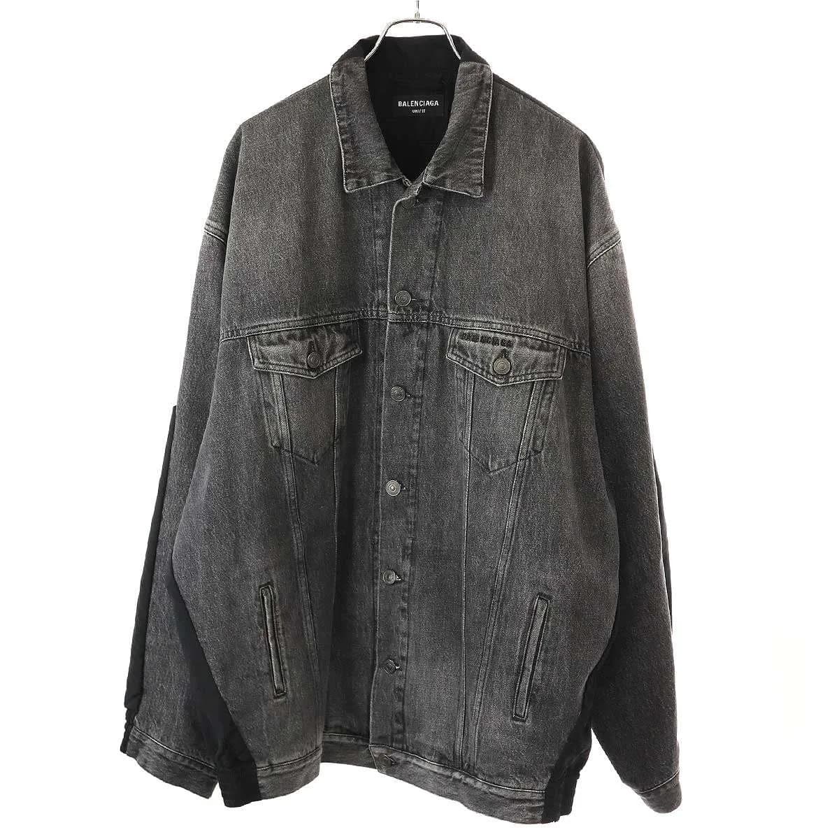 BALENCIAGA バレンシアガ Sporty B Tracksuit Denim Jacket トラックデニムコンビジャケット 678344 TJW78