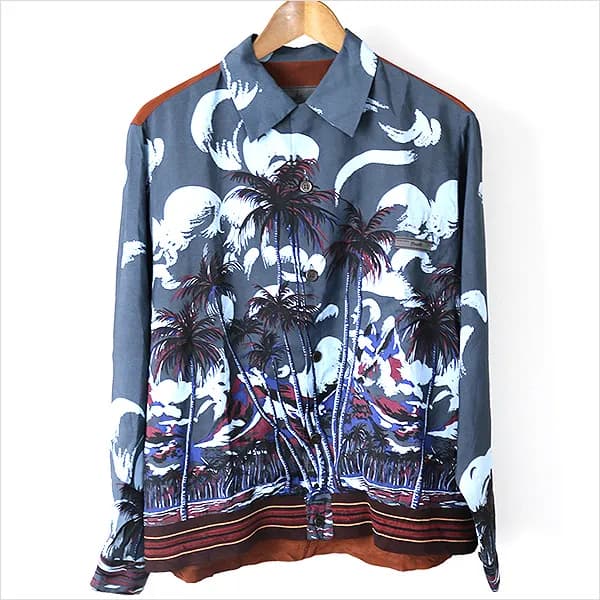 PRADA PRADA 14SS レーヨンアロハシャツブルゾン